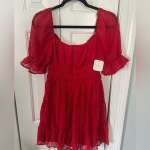 Red Altar’d State Ruffle Dress NWT